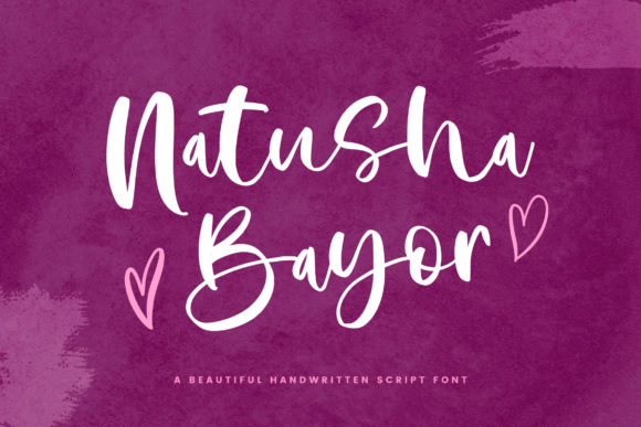 Natusha Bayor: A Sweet Script Font for Beautiful Designs